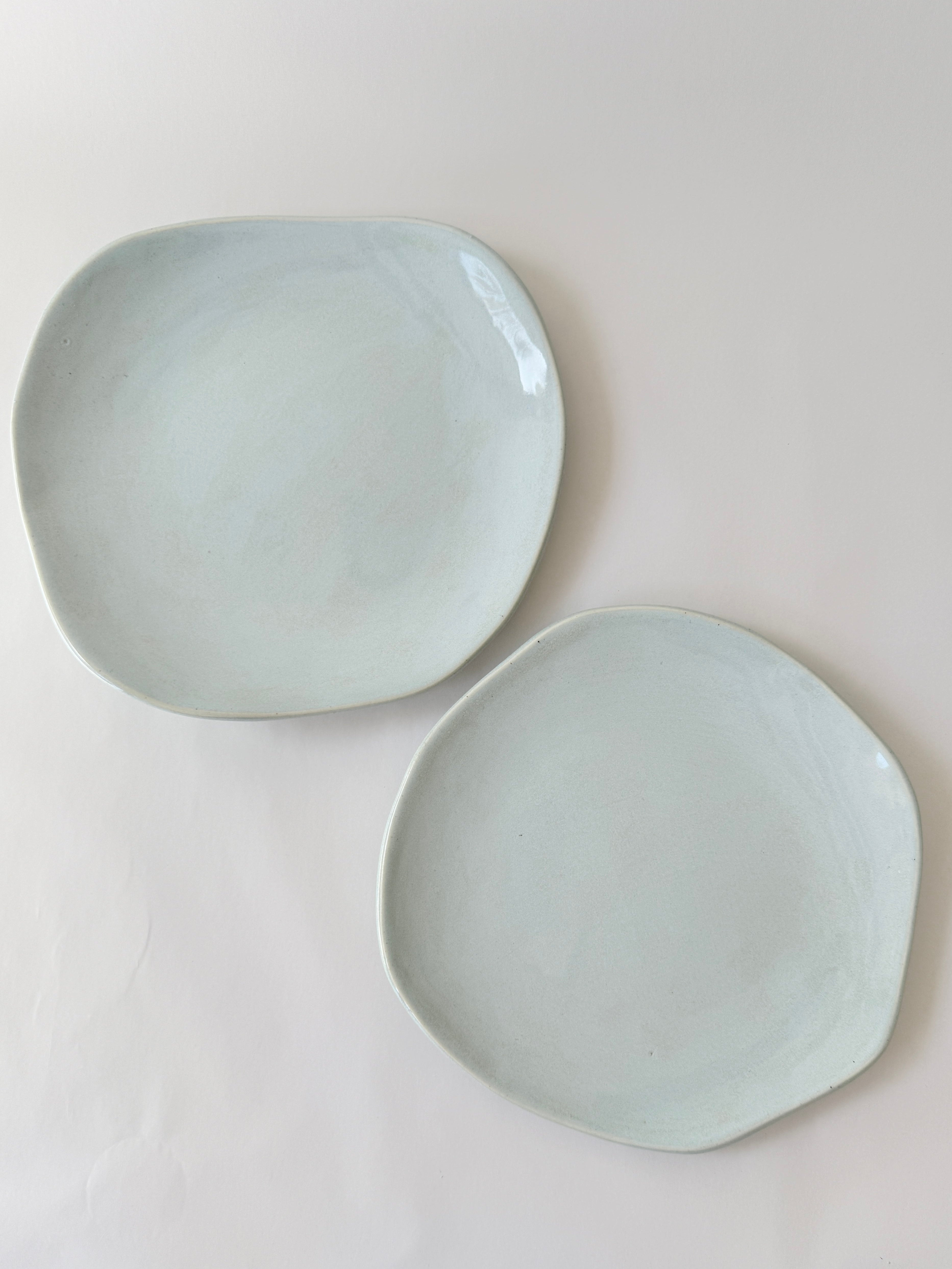 shallow bowls blue unique organic shaped