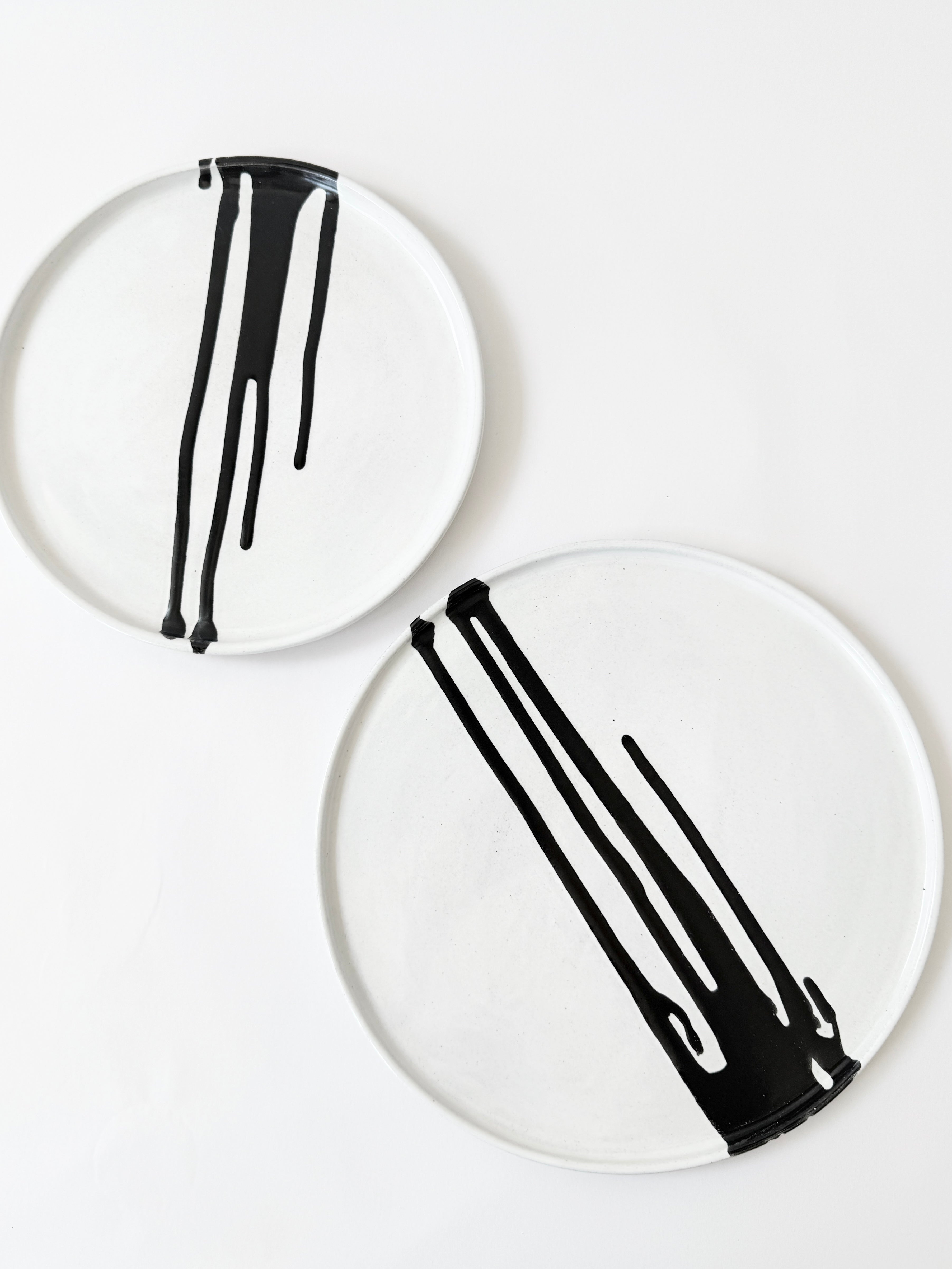 drip design platters ceramics hand made in Adelaide south australia