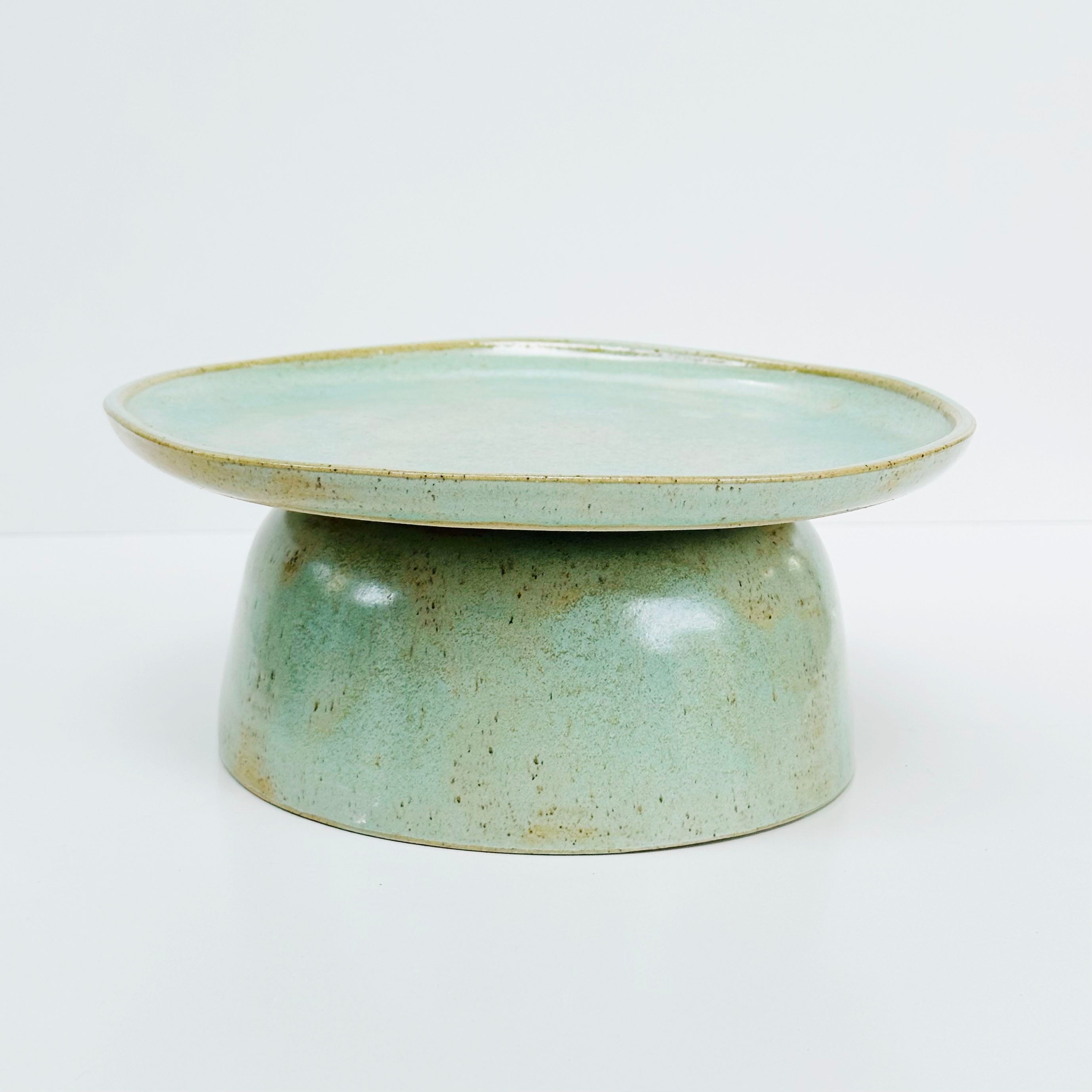 ceramic cake stand gift idea adelaide handmade rustic glaze